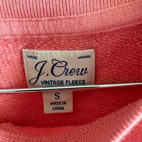 J. Crew - Vintage cotton terry crewneck pullover - Sz Small - 100% Cotton -Pink - Picture 4 of 5